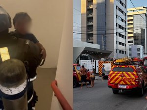 [Vídeo] Imagens mostram resgate e estrago deixado por incêndio em hotel na Pajuçara