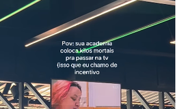 Academia viraliza ao usar “Quilos Mortais” nas TV's durante os treinos