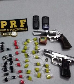 PRF prende três pessoas suspeitas de porte ilegal de arma na Zona da Mata