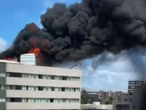 Maquinário na cobertura causou princípio de incêndio em hotel de Maceió