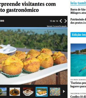 Folha de S. Paulo destaca turismo e a gastronomia alagoana em reportagem