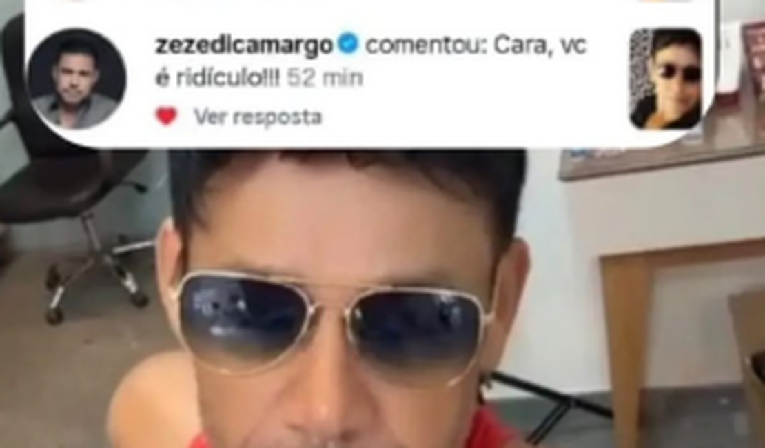 'Você é ridículo': Zezé Di Camargo detona trabalho de sósia