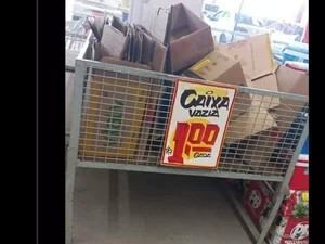 Venda de caixas de papelão em supermercado de Belém gera polêmica nas redes sociais