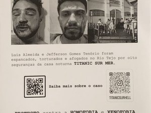 Brasileiros fazem manifestação em apoio a casal agredido em Lisboa