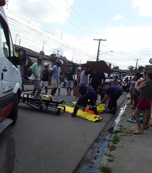 Acidente envolvendo carro e moto deixa vítima com escoriações em Arapiraca