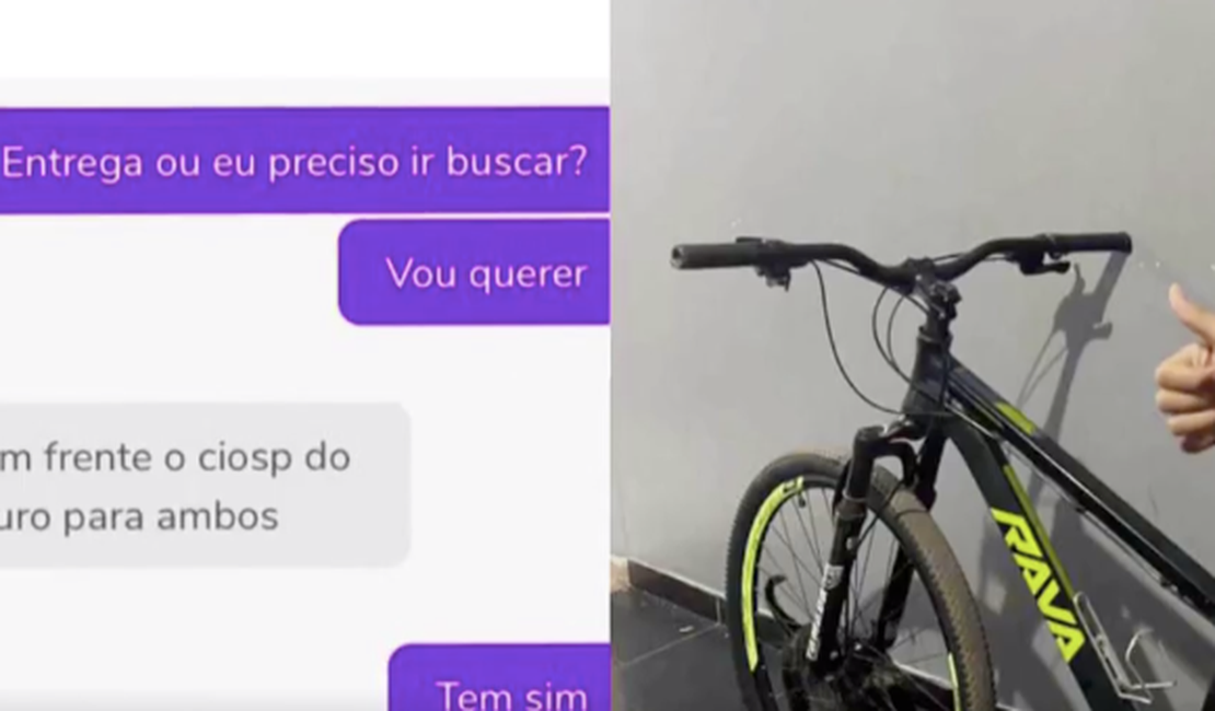 Jovem compra em site a própria bicicleta roubada; entenda