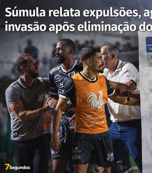 Eliminação do ASA na Copa do Brasil termina em tumulto, invasão de campo e cinco expulsões, aponta súmula