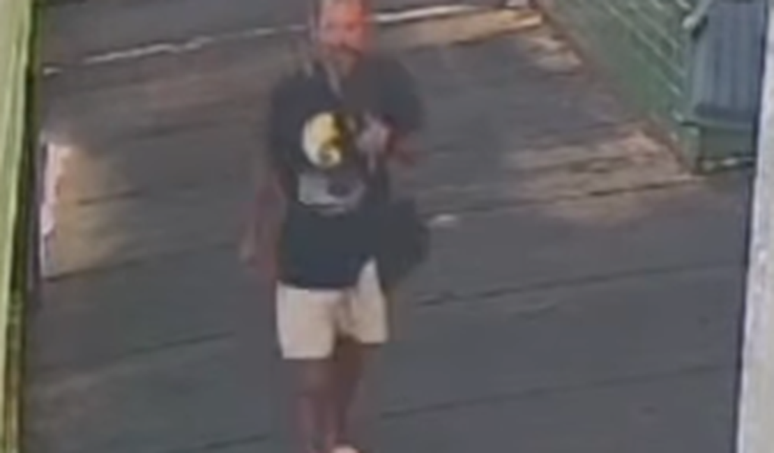 Polícia divulga imagem de suspeito de invadir edifícios na parte baixa de Maceió