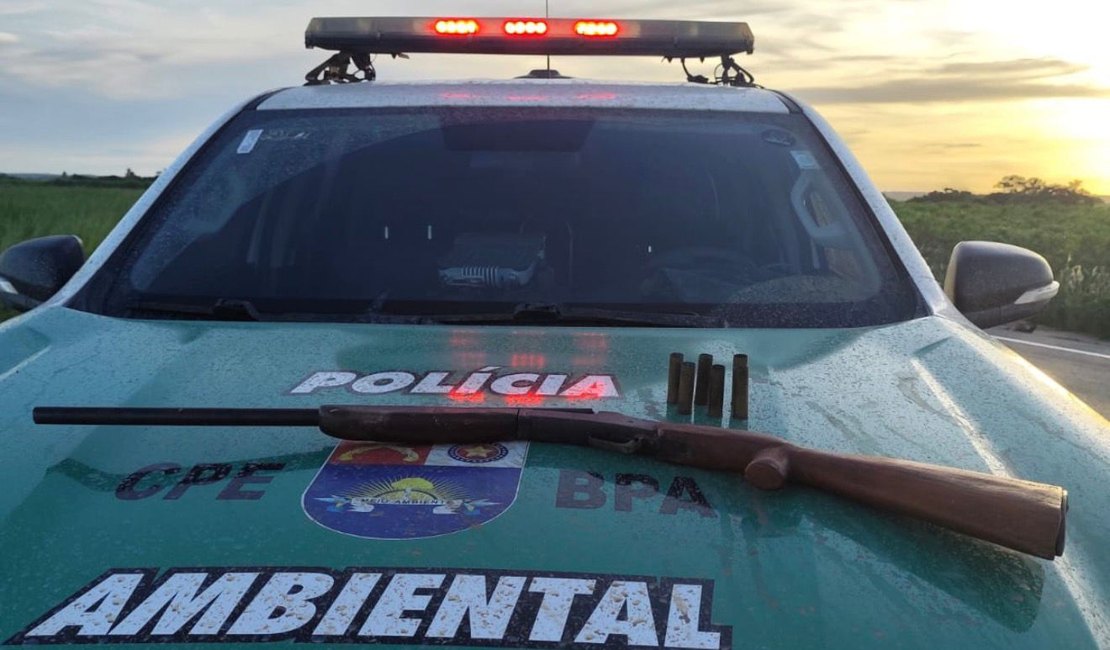 Polícia apreende armas de fogo, animais silvestres e redes de pesca predatória