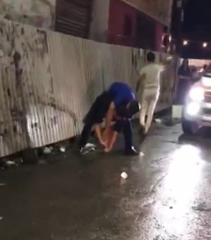 [Vídeo] RP flagra briga de homens em rua movimentada de Rio Largo