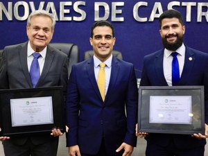 Câmara homenageia Ronaldo Lessa ao deixar vice-prefeitura e vereador Fábio Costa eleito deputado federal