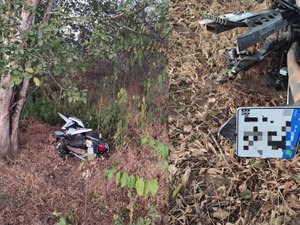 Motocicleta com queixa de roubo/furto é abandonada na zona rural de Craíbas