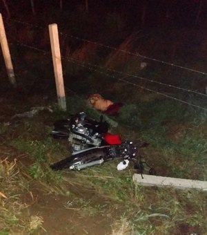 Gestante morre após ser arremessada de motocicleta na AL-482