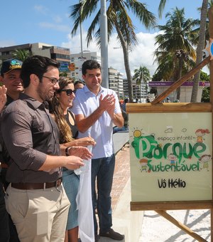 Prefeito Rui Palmeira inaugura terceiro Parque Infantil Sustentável