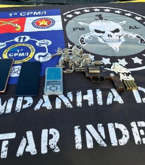 Polícia Militar apreende quatro armas e drogas durante operações no interior