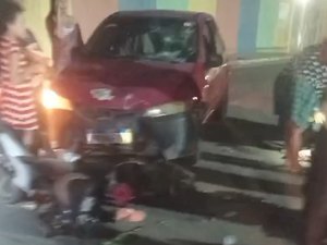 Motociclista fica ferido ao colidir com carro no bairro João Paulo II