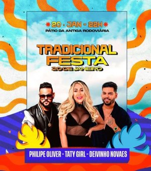 Prefeitura de Porto Calvo anuncia atrações musicais da Festa de 20 de Janeiro