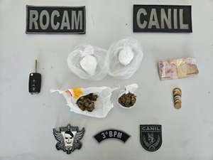 Polícia persegue e apreende drogas em veículo no bairro Cacimbas em Arapiraca