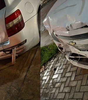 Homem persegue ex-companheira e bate contra carro dela na parte alta de Maceió