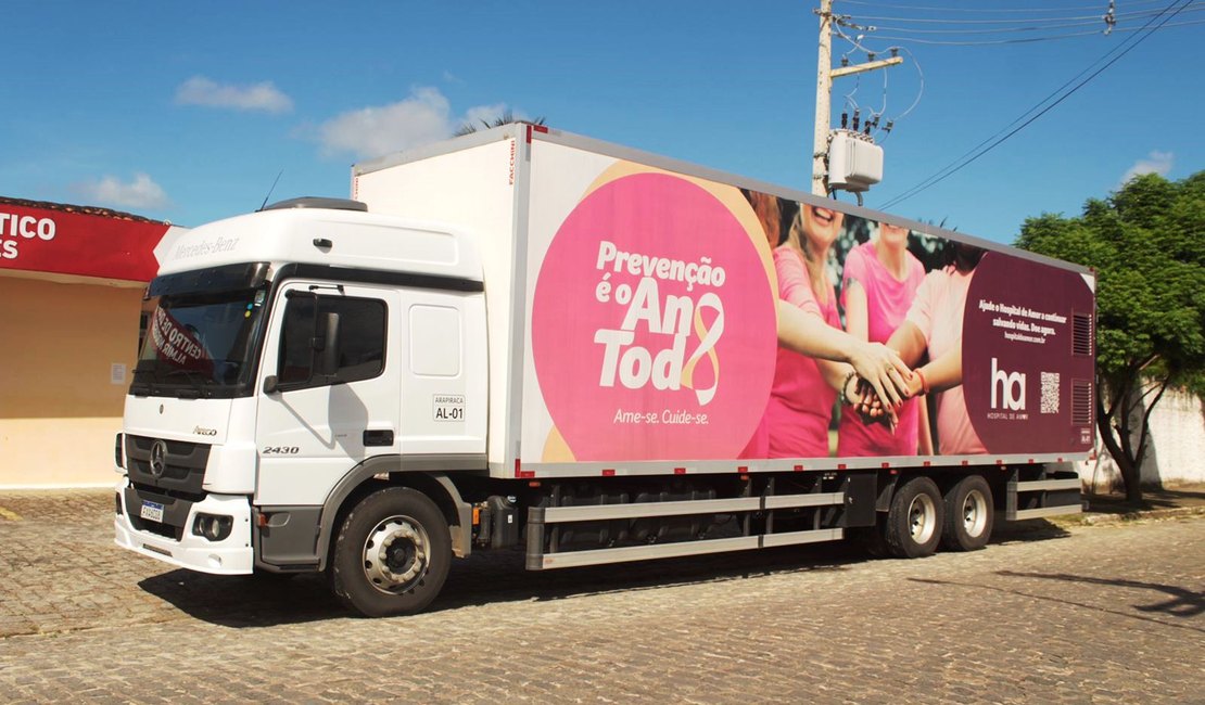 Carreta do Amor ficará mais uma semana em Penedo para realizar exames de mamografia e citologia