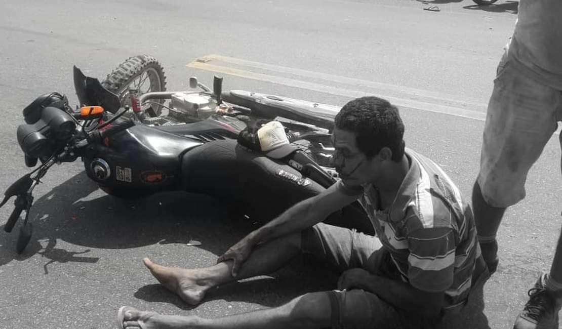Colisão entre motocicletas deixa dois feridos em União dos Palmares 