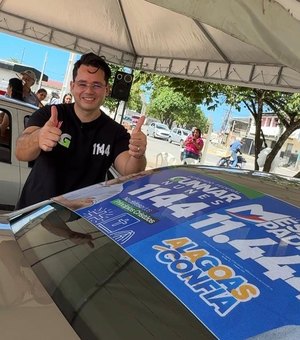 Gunnar Nunes intensifica campanha com adesivaços na parte alta de Maceió