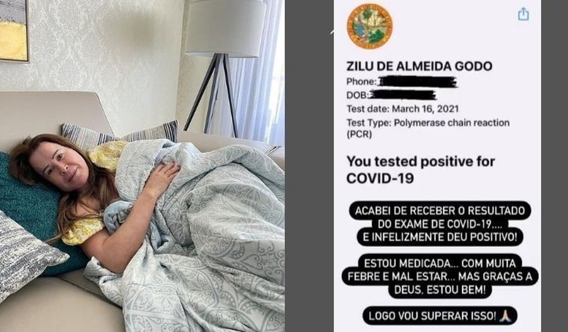 Zilu é diagnosticada com covid-19: 'Estou com muita febre e mal estar'