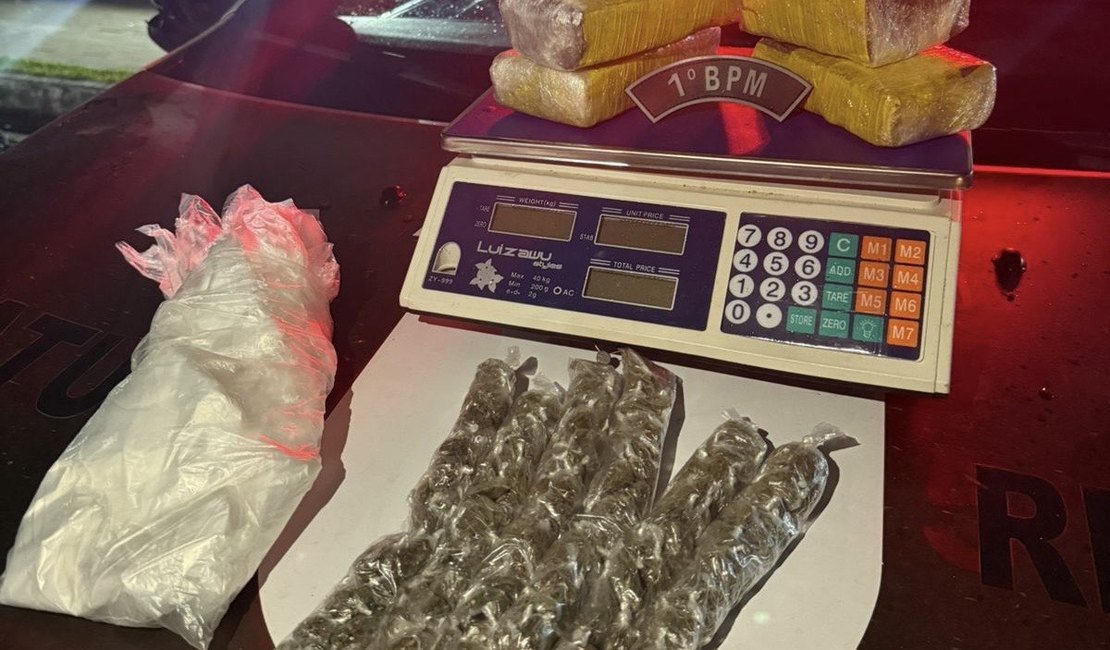 Três armas de fogo e quase 4kg de drogas são apreendidas em ações policiais na capital e interior