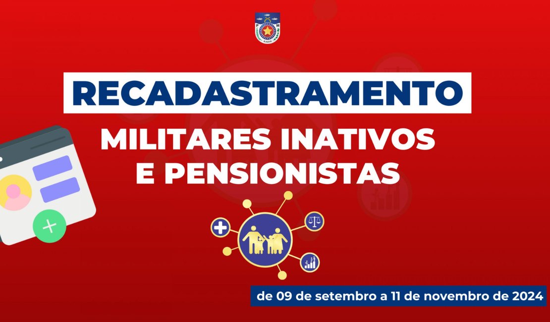 Polícia Militar inicia o recadastramento on-line para militares inativos e pensionistas