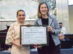 Parlamento alagoano concede comenda Lily Lages à primeira-dama de União dos Palmares