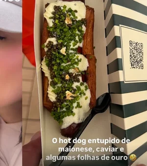 Franciny Ehlke paga cerca de R$ 500 em hot dog com ouro e viraliza