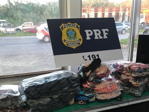 Mercadorias falsificadas são apreendidas pela PRF, na BR-316