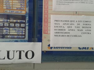 Lotéricas de Arapiraca participam do protesto contra licitação dos serviços