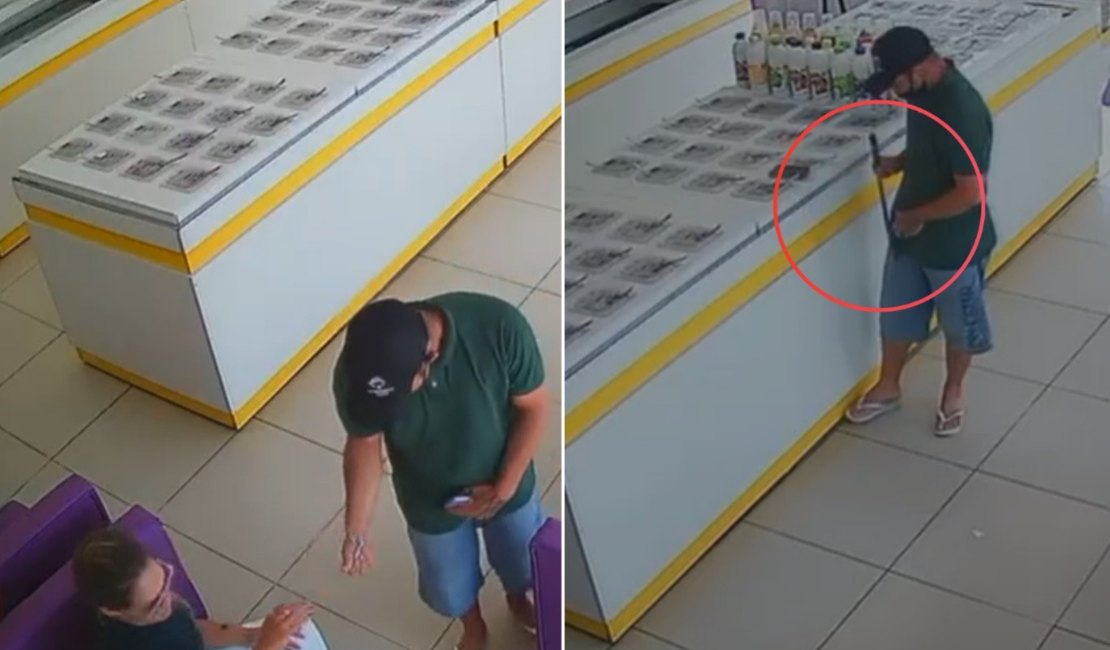 [Vídeo] Autor de série de roubos no Centro de Arapiraca é preso nesta terça-feira