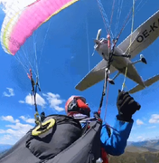 [Vídeo] Parapente é 'atropelada' por avião em pleno vôo