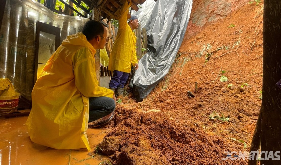 Chuvas persistem e Defesa Civil reforça ações emergenciais em Joaquim Gomes