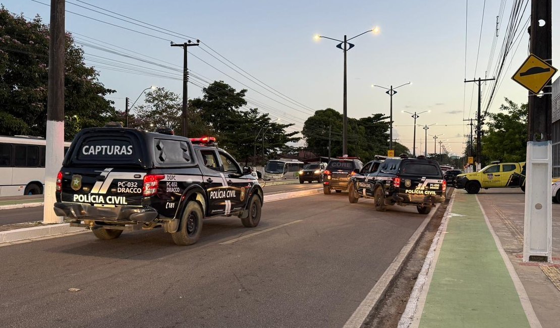 Forças de segurança deflagram megaoperação contra o tráfico em Maceió e região metropolitana