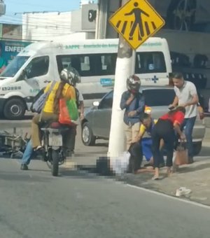 [Vídeo] Mulher é atropelada enquanto atravessava na faixa na Av. Fernandes Lima