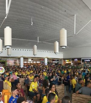 Shopping de Arapiraca vira grande arena em dias de jogos do Brasil