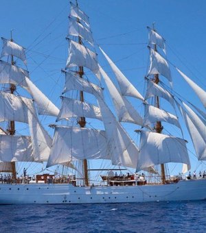 Maceió recebe navio-veleiro Cisne Branco neste fim de semana; visitação é gratuita