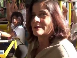 Ao vivo, repórter da Globo não consegue embarcar em ônibus por falta de crédito no cartão
