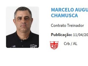 Marcelo Chamusca tem nome publicado no BID e confirma treinador do CRB no Clássico