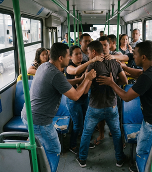 Passageiros contêm homem acusado mostrar as partes íntimas em ônibus de Maceió