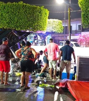 Homem causa acidentes em série e atropela oito pessoas em Joaquim Gomes