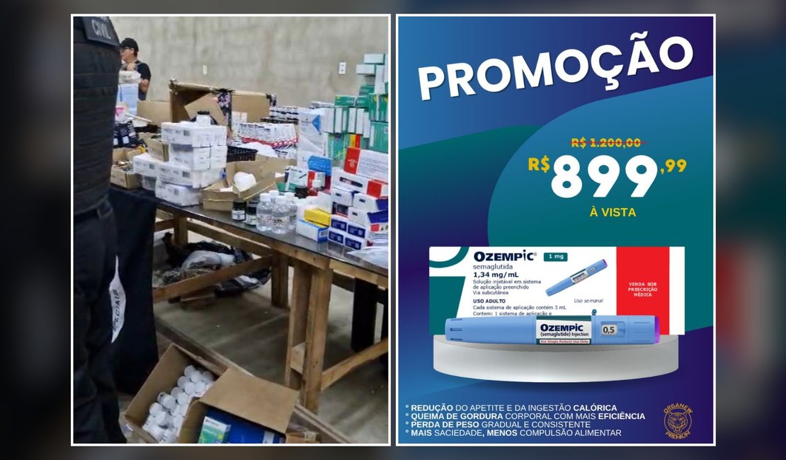 Farmácia do crime: quadrilha fazia promoção de venda ilegal de Ozempic na internet em Alagoas