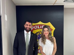 Deputado Fabio Costa recebe nova superintendente da Polícia Federal em Alagoas