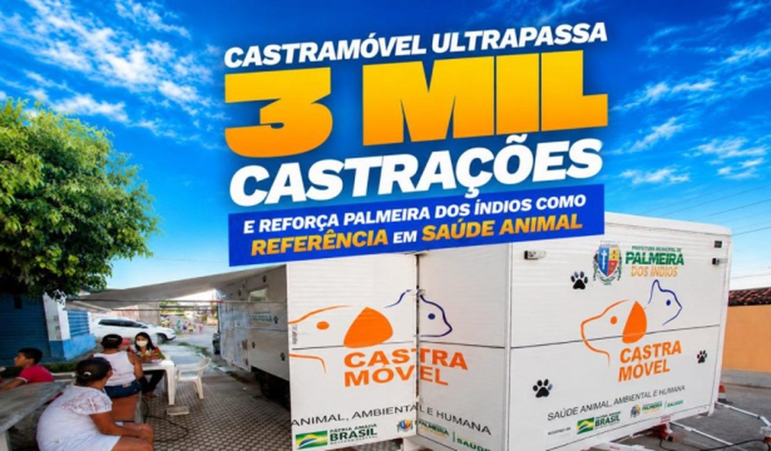 Castramóvel ultrapassa três mil castrações de animais em Palmeira dos Índios