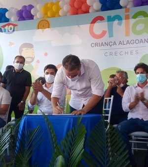 [Vídeo] Renan Filho assina ordem de serviço para construir creches em Traipu e anuncia novos investimentos