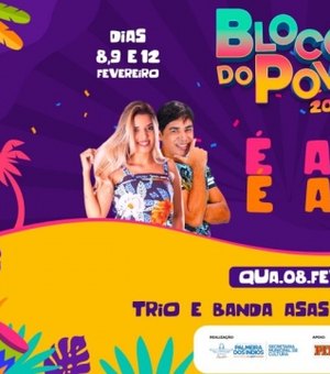 Bloco do Povo animará prévias carnavalescas com Trio e Banda Asas da América nesta quarta (8)