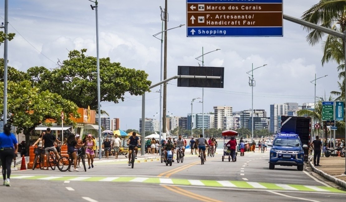 Rua Aberta é suspensa neste domingo na Ponta Verde e no Parque Centenário